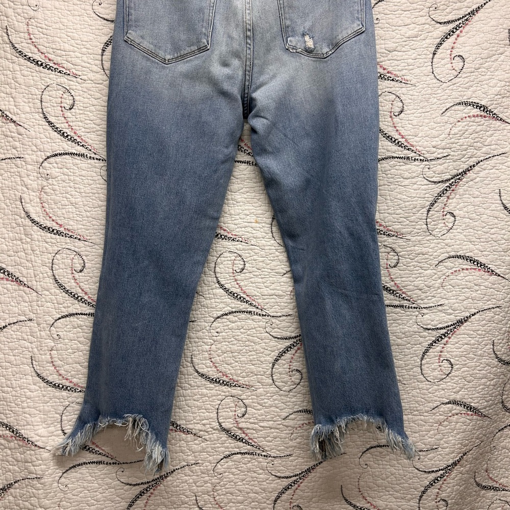 FRAME Jeans Le Nouveau Straight Raw Edge Distressed Cropped Size 30 - Picture 9 of 11